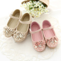 Hochzeit Schuhe für Kinder im Einzelhandel oder Großhandel Mädchen Party Schuhe mit Blumen für Weihnachtsgeschenk